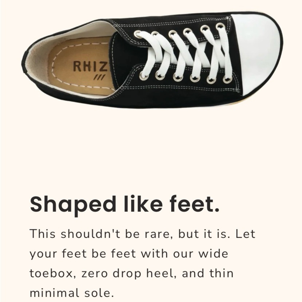 Classic Black and White RHIZAL Casual Sneakers
